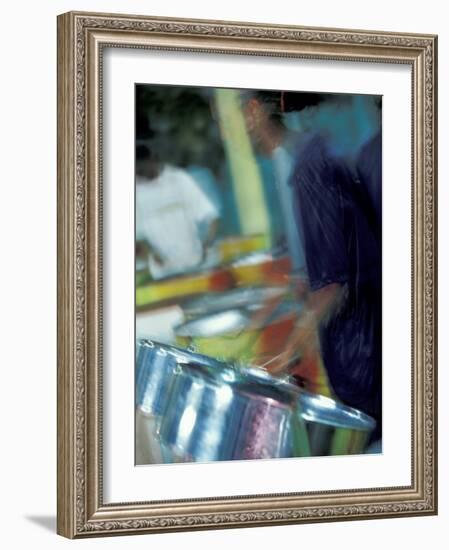 Steel Drums, Port of Spain, Trinidad, Caribbean-Greg Johnston-Framed Photographic Print