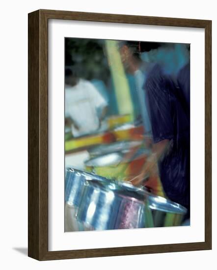 Steel Drums, Port of Spain, Trinidad, Caribbean-Greg Johnston-Framed Photographic Print