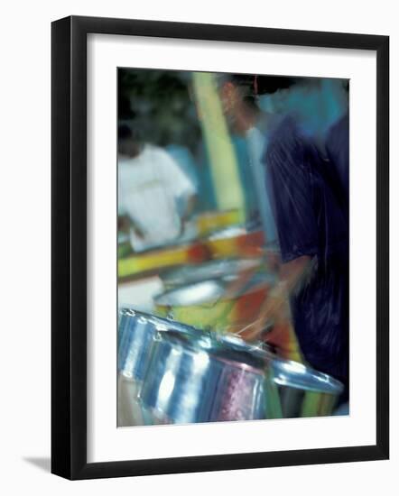 Steel Drums, Port of Spain, Trinidad, Caribbean-Greg Johnston-Framed Photographic Print