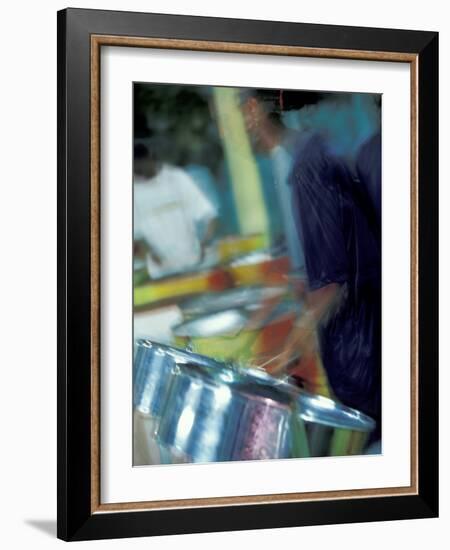 Steel Drums, Port of Spain, Trinidad, Caribbean-Greg Johnston-Framed Photographic Print