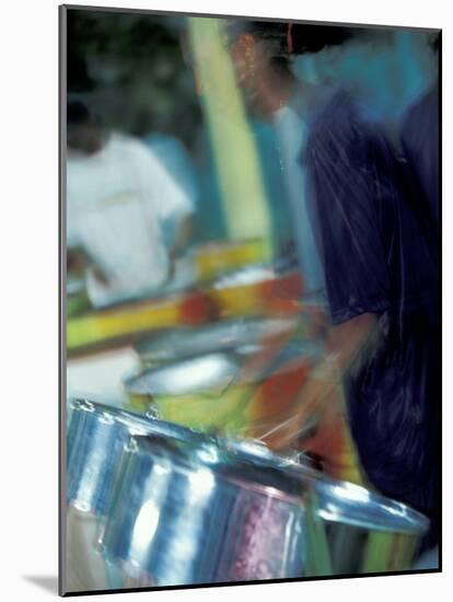 Steel Drums, Port of Spain, Trinidad, Caribbean-Greg Johnston-Mounted Photographic Print