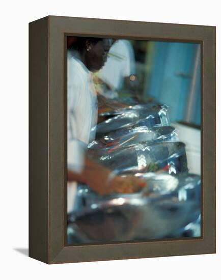 Steel Drums, Port of Spain, Trinidad, Caribbean-Greg Johnston-Framed Premier Image Canvas