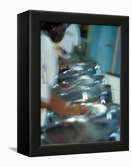 Steel Drums, Port of Spain, Trinidad, Caribbean-Greg Johnston-Framed Premier Image Canvas