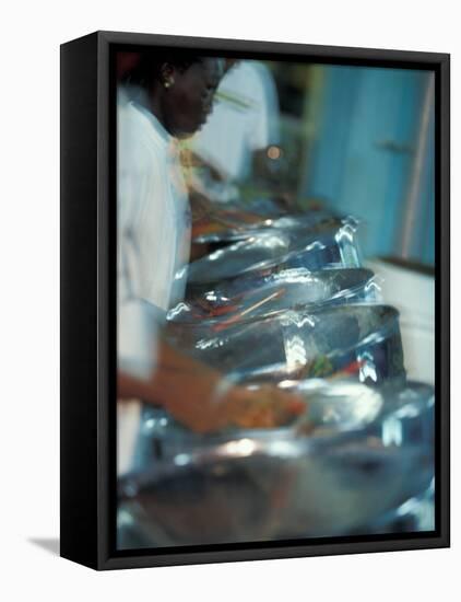 Steel Drums, Port of Spain, Trinidad, Caribbean-Greg Johnston-Framed Premier Image Canvas