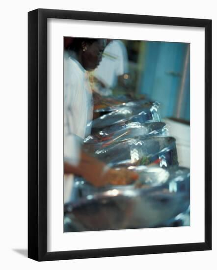 Steel Drums, Port of Spain, Trinidad, Caribbean-Greg Johnston-Framed Photographic Print