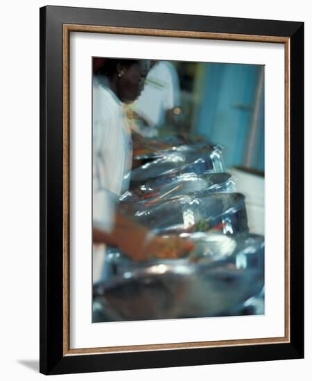 Steel Drums, Port of Spain, Trinidad, Caribbean-Greg Johnston-Framed Photographic Print