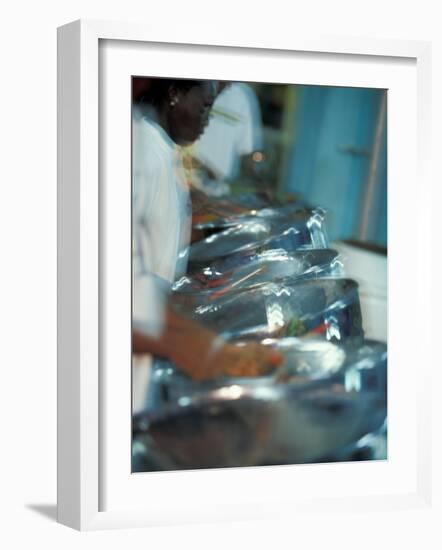 Steel Drums, Port of Spain, Trinidad, Caribbean-Greg Johnston-Framed Photographic Print