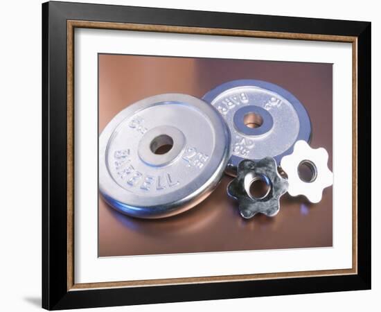 Steel Dumbbell Weights-null-Framed Photographic Print