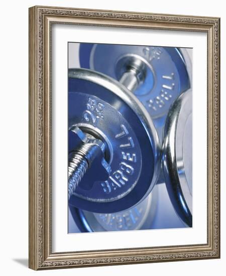 Steel Dumbbells for Workout-null-Framed Photographic Print