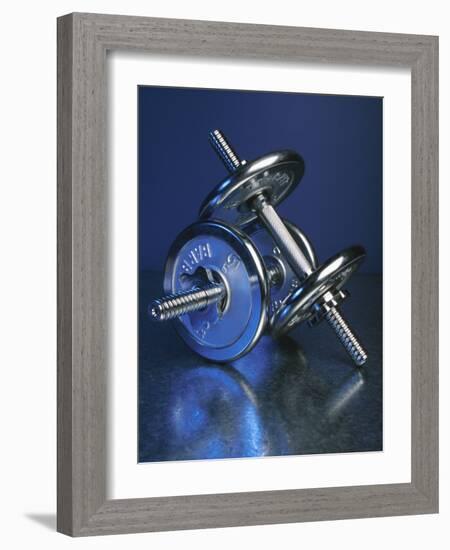 Steel Dumbbells for Workout-null-Framed Photographic Print