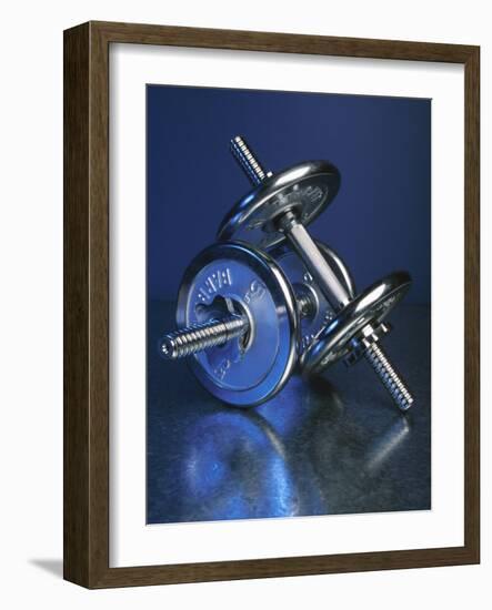 Steel Dumbbells for Workout-null-Framed Photographic Print