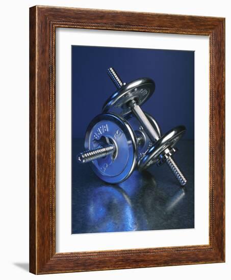 Steel Dumbbells for Workout-null-Framed Photographic Print