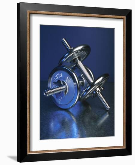 Steel Dumbbells for Workout-null-Framed Photographic Print