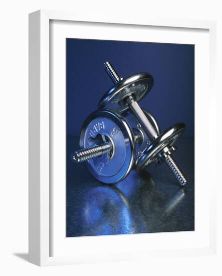 Steel Dumbbells for Workout-null-Framed Photographic Print
