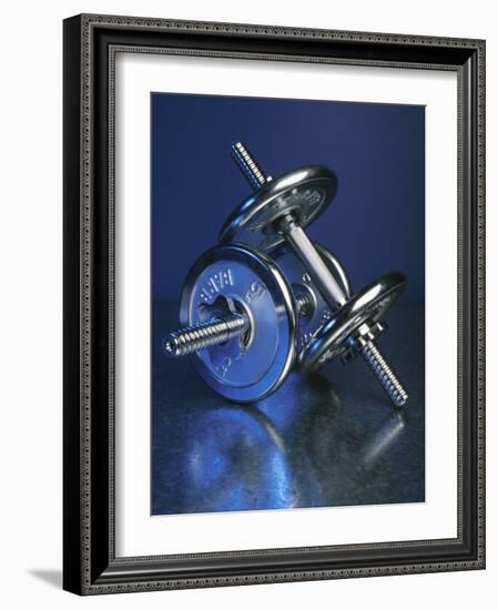 Steel Dumbbells for Workout-null-Framed Photographic Print