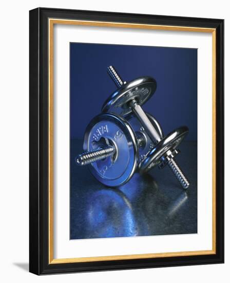 Steel Dumbbells for Workout-null-Framed Photographic Print