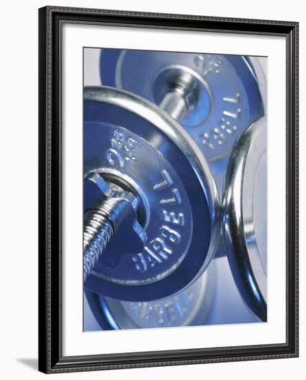 Steel Dumbbells for Workout-null-Framed Photographic Print