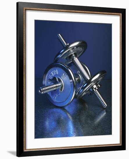 Steel Dumbbells for Workout-null-Framed Photographic Print