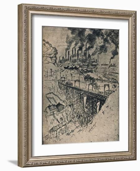 'Steel-Edgar Thomson Works', 1909-Joseph Pennell-Framed Giclee Print