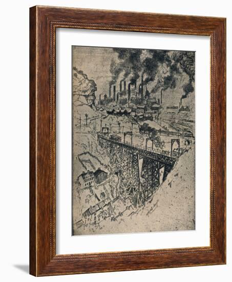 'Steel-Edgar Thomson Works', 1909-Joseph Pennell-Framed Giclee Print