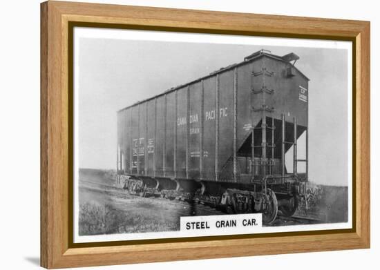 Steel Grain Car, Canada, C1920S-null-Framed Premier Image Canvas