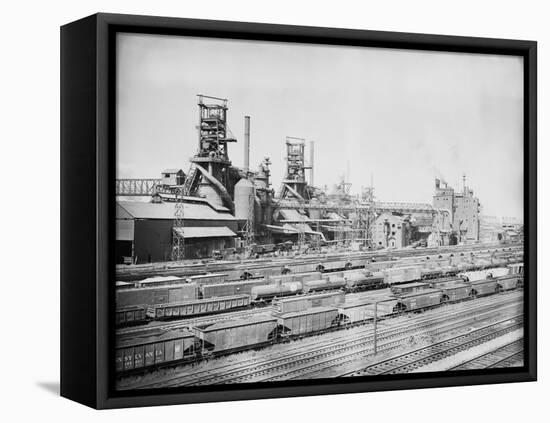 Steel Mill in Youngstown Ohio-null-Framed Premier Image Canvas