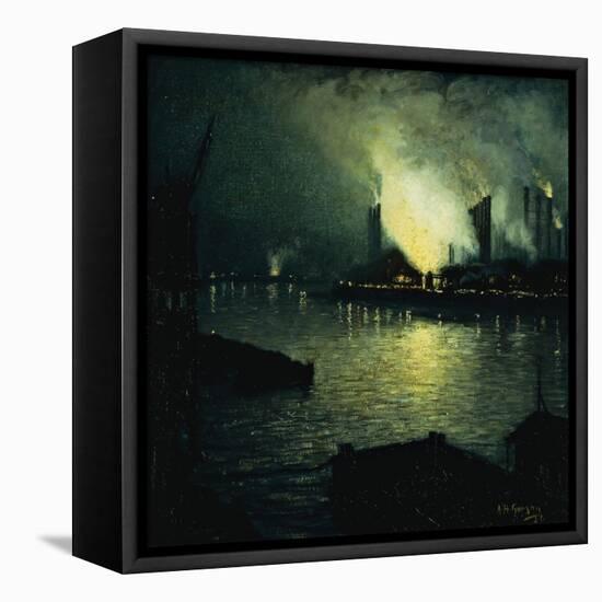 Steel Mills at Night, 1926-Aaron Henry Gorson-Framed Premier Image Canvas