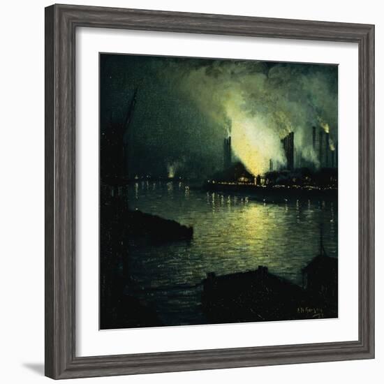 Steel Mills at Night, 1926-Aaron Henry Gorson-Framed Giclee Print