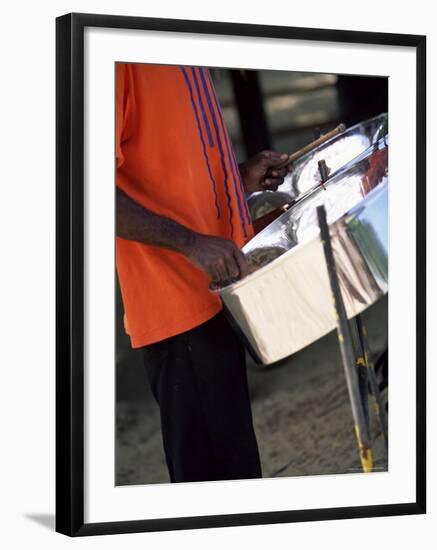 Steel Pan Drummer, Island of Tobago, West Indies, Caribbean, Central America-Yadid Levy-Framed Photographic Print