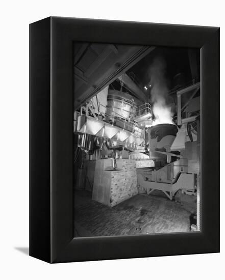 Steel Pour from an Electric Arc Furnace, Park Gate Iron and Steel Co, Rotherham, Yorkshire, 1964-Michael Walters-Framed Premier Image Canvas