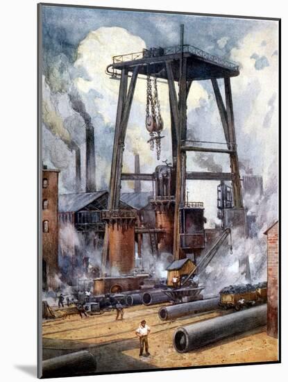 Steel Works C1925-null-Mounted Giclee Print