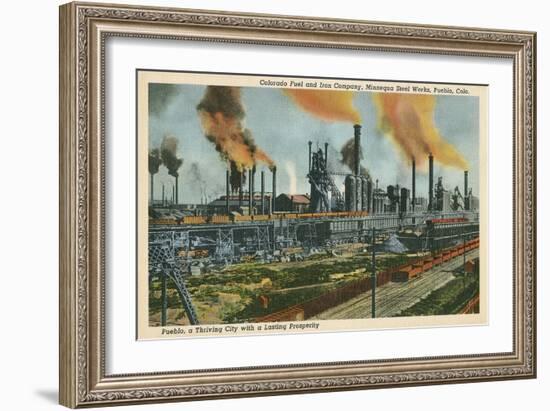 Steel Works, Pueblo, Colorado-null-Framed Art Print