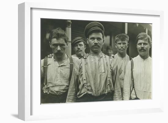 Steelworkers at Russian Boarding House, Homestead, Pennsylvania, 1907-8-Lewis Wickes Hine-Framed Giclee Print