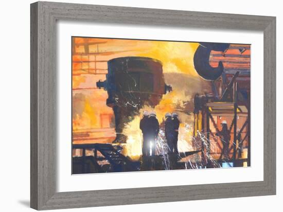 Steelworks, 2015-Martin Decent-Framed Giclee Print