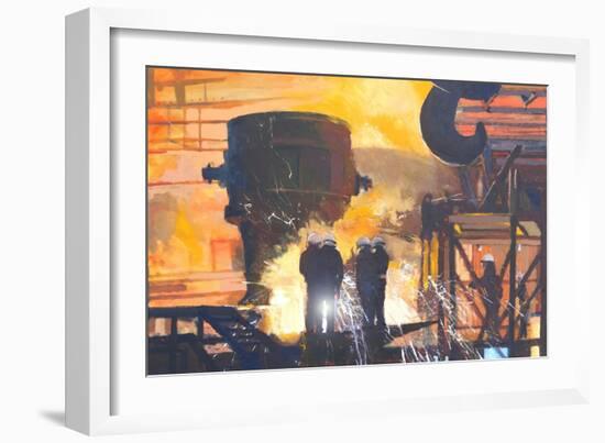 Steelworks, 2015-Martin Decent-Framed Giclee Print