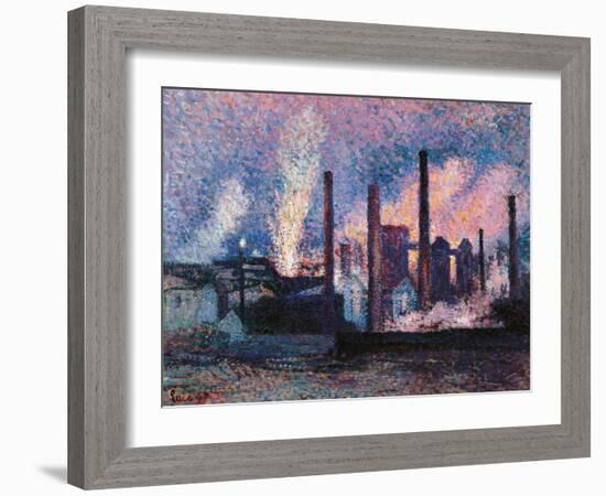 Steelworks Near Charleroi-null-Framed Giclee Print