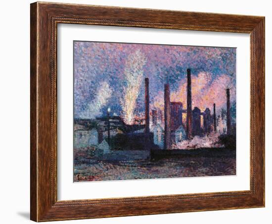 Steelworks Near Charleroi-null-Framed Giclee Print