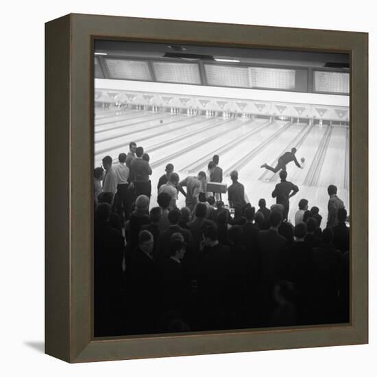 Steelworks Social Evening at a Bowling Alley, Sheffield, South Yorkshire, 1964-Michael Walters-Framed Stretched Canvas