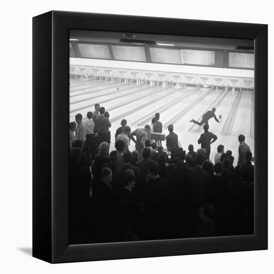 Steelworks Social Evening at a Bowling Alley, Sheffield, South Yorkshire, 1964-Michael Walters-Framed Stretched Canvas