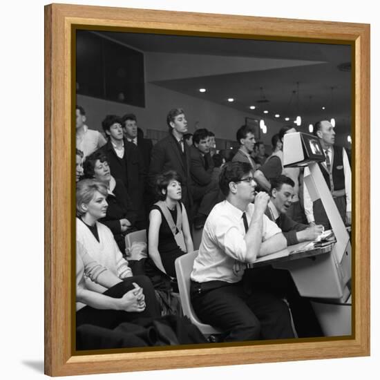 Steelworks Social Evening at a Bowling Alley, Sheffield, South Yorkshire, 1964-Michael Walters-Framed Stretched Canvas