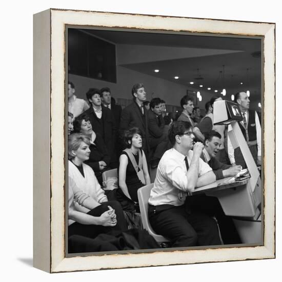 Steelworks Social Evening at a Bowling Alley, Sheffield, South Yorkshire, 1964-Michael Walters-Framed Stretched Canvas