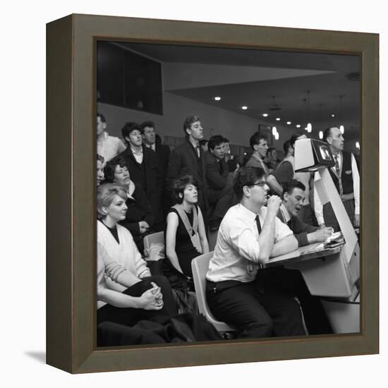 Steelworks Social Evening at a Bowling Alley, Sheffield, South Yorkshire, 1964-Michael Walters-Framed Stretched Canvas