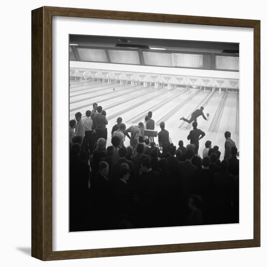 Steelworks Social Evening at a Bowling Alley, Sheffield, South Yorkshire, 1964-Michael Walters-Framed Photographic Print