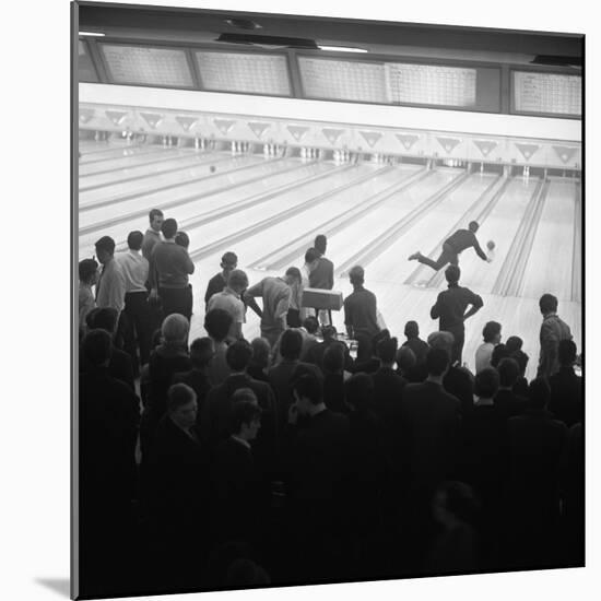 Steelworks Social Evening at a Bowling Alley, Sheffield, South Yorkshire, 1964-Michael Walters-Mounted Photographic Print