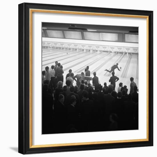 Steelworks Social Evening at a Bowling Alley, Sheffield, South Yorkshire, 1964-Michael Walters-Framed Photographic Print