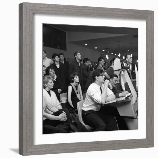 Steelworks Social Evening at a Bowling Alley, Sheffield, South Yorkshire, 1964-Michael Walters-Framed Photographic Print