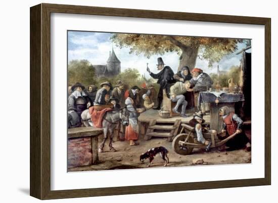 Steen: Quack, 17Th Century-Jan Havicksz. Steen-Framed Giclee Print