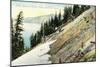 Steep Banks of Crater Lake-null-Mounted Art Print