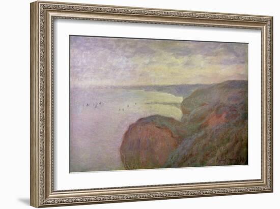 Steep Cliffs Near Dieppe, 1897-Claude Monet-Framed Giclee Print