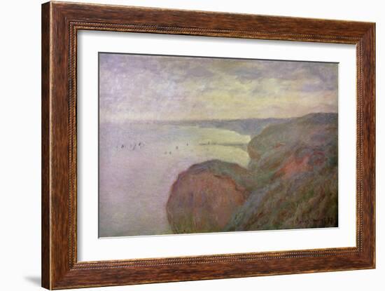 Steep Cliffs Near Dieppe, 1897-Claude Monet-Framed Giclee Print